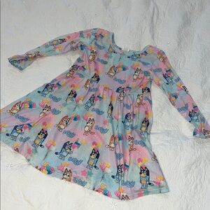 Size 3XL (7/8yo) Colorful Bluey Cartoon Character Dress